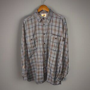 Vintage Y2K Mecca USA DNM Men’s Size L Long Sleeved Brown Multicolor